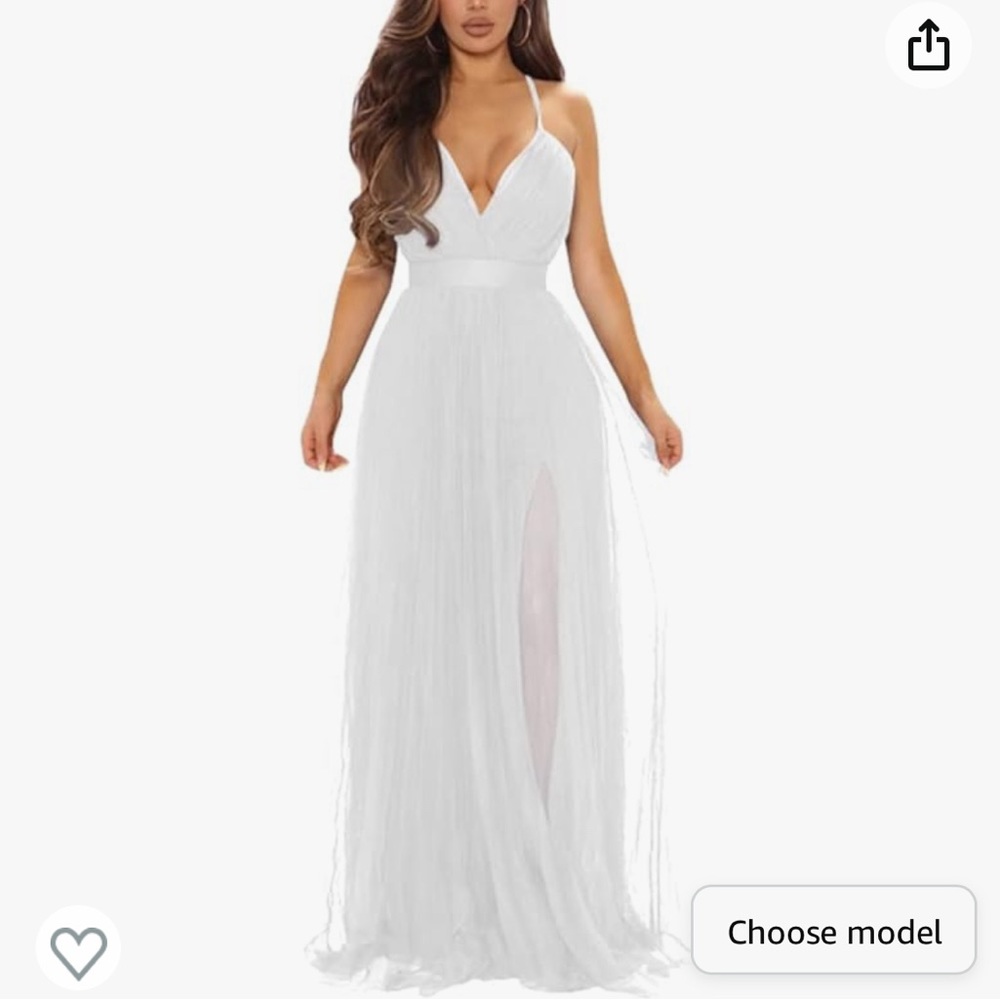 White flowy dress